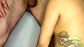 Cute Ex-Girlfriend Deepthroats Monster Cock for Homemade Cumshot Mouthful