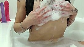 Emy Angel loves bath time