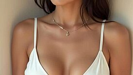 check out serene thai beauty in elegant lingerie by the poolside.