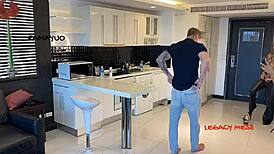 yo this perfect asian ladyboy with big tits and ass bareback dominates her shemale bitch deepthroat doggystyle