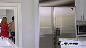 Blonde cougar milf housewife relaxes into hardcore anal assfucking on stud cock