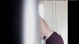 Blonde with massive boobs caught changing, what a sneaky peek