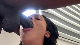 wanna feel his hot cum blast my face during my sloppy deepthroat blowjob??