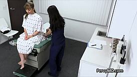 Big tit nurse secretly blows big ass patient's huge cock in hospital voyeur style