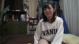 yuuna the 20yo ramen girl shyly cums hard in her first secret av shoot