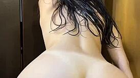 Personal-Error straight outta shower young fat teen girlfriend spreads ass ridin rough doggystyle passionate cowgirl...