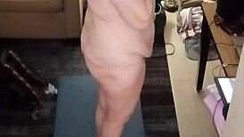 Check out hot milf's big naturals in naked yoga!