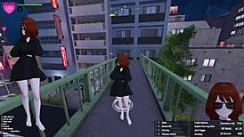 manaka's downtown flashing mission turns into wild futanari hentai exposure game
