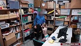 Teen Shoplifter's Office Deal Turns Into Lingerie Deepthroat Release