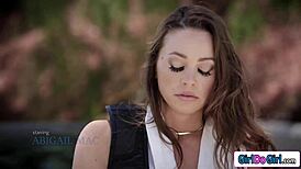 Brunette Lesbian Petite Sucks Licks Kisses Tits Pussy Ass In 69 Scissoring