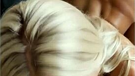 Perky blonde deepthroats cocks in explosive facial cum compilation