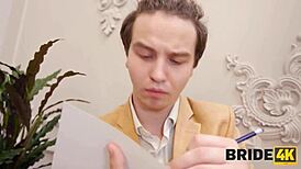 imagine your flexible russian bride fucked hard in group while hubby watches wedding cuckold