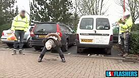 everyone see my wet pussy shameless flashing 😈 bree pissing outdoor