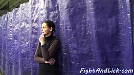 Wrestling Babes Jiggle Massive Asses In Fierce Lesbian Clash