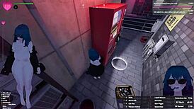 manaka's downtown flashing mission turns into wild futanari hentai exposure game