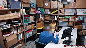Teen Shoplifter's Office Deal Turns Into Lingerie Deepthroat Release