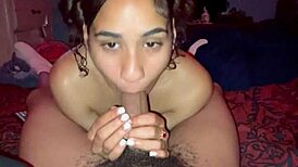 Princess Yaya's curly latina lips tease that monster black cock head
