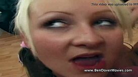 Dirty Blonde Gags on Deepthroat Then Takes Brutal Assfuck!