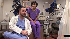 jackies banes endures lilith rose's intense gyno exam on hidden cam