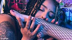 perfect feet beg for wet tongues and hungry kisses between them