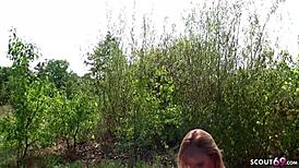 German Scout Teen Fucked For Cash Park Deepthroat Facial