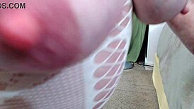 i cum hard in sexy redhead's retro panties