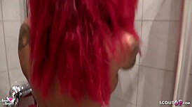 brother cums on stepsis wet leggings ass