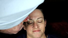 whoa dirtydees gets cum covered in her slave bukkake blowbang compilation 😈💦