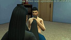 beurette dominated hard by arab femdom in intense cartoon session