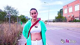 Sofia jimenez flashes tits then rides rough in public soccer debut