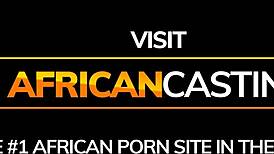 dark skinned african bombshell endures hardcore interracial facial in casting interview