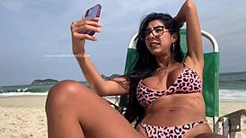 renatinha mello teases live private beach chat with public flashes of her curves