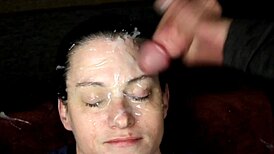 whoa dirtydees gets cum covered in her slave bukkake blowbang compilation 😈💦