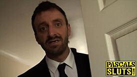 Submissive babe's face soaked in spit before hard pounding