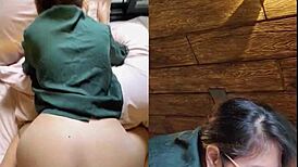 tante indonesia sneaks doggystyle fuck with boss at work showing big ass tits