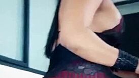 Vintage shemale blue film captures raw retro seduction