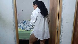 Horny Stepmom Fucks Stepdaughter's Husband Raw Creampie