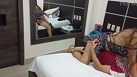 Hot stepdaughter rides my cock moaning sensually in hotel!