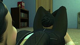 beurette dominated hard by arab femdom in intense cartoon session