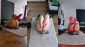 triple cam catches my curvy latina gym ass shake naked