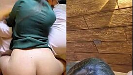 tante indonesia sneaks doggystyle fuck with boss at work showing big ass tits