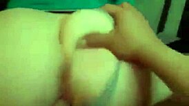 stepmom's huge natural tits bounce riding cock doggystyle missionary rough