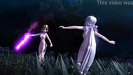 Rin Meiko Haku nude mod bares big tits ass goddess perfection