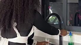 yo check this ebony maid caught riding boss's monster cock doggystyle squirting everywhere full vid 😲🍑💦