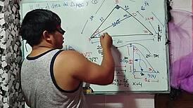 Nerdy Asian Student Calculates Hot Bedroom Math with Teacher Cock!