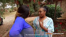 bbw ebony lesbians grind sloppy on shared double dildo homemade