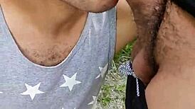 Endowed Farmer's Outdoor Feeding Frenzy Gets Filmed by Buddy