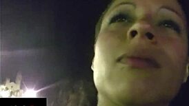 Beautiful Brunette Teen Fucked Outdoors Crazy Cum Swallow?