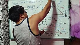 Nerdy Asian Student Calculates Hot Bedroom Math with Teacher Cock!