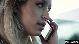 sexy blonde teen jumps big black cock interracial taboo